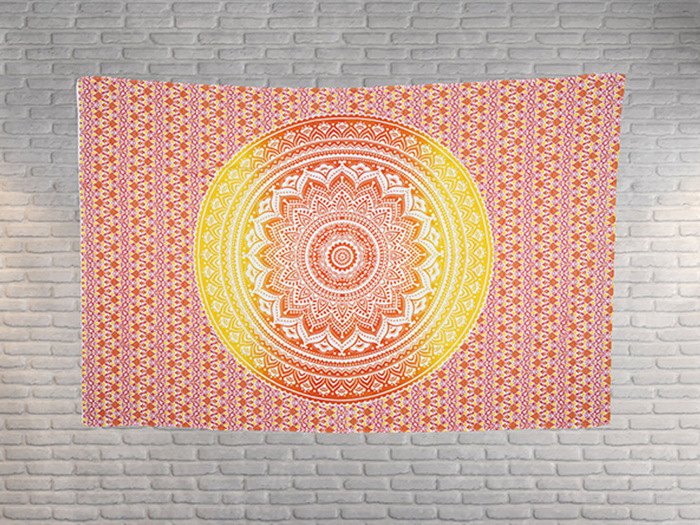 
                  
                    Use this design to bring harmony into your life. It is specifically beneficial to those who are on a spiritual journey and practice yoga and meditation on a regular basis. The tapestry can be used as a wall hanging, a bed sheet, picnic blanket, meditation/yoga mat, wall art, curtain or any other form of home décor. Give your wall/room a complete make-over with this tapestry while simultaneously enjoying its healing and energizing benefits.
                  
                