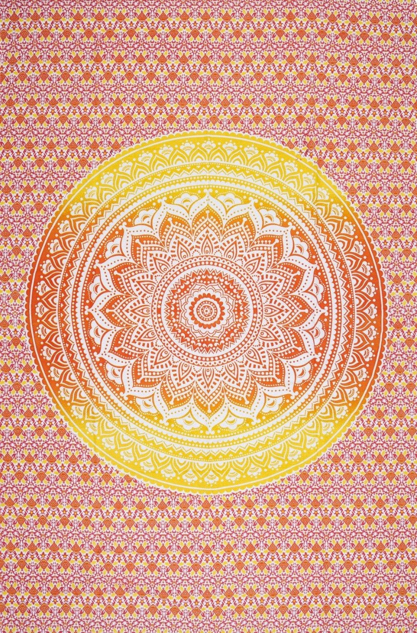 
                  
                    Use this design to bring harmony into your life. It is specifically beneficial to those who are on a spiritual journey and practice yoga and meditation on a regular basis.  The tapestry can be used as a wall hanging, a bed sheet, picnic blanket, meditation/yoga mat, wall art, curtain or any other form of home décor. Give your wall/room a complete make-over with this tapestry while simultaneously enjoying its healing and energizing benefits.
                  
                