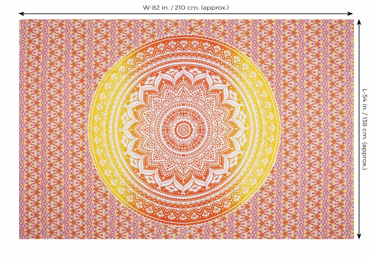 
                  
                    Use this design to bring harmony into your life. It is specifically beneficial to those who are on a spiritual journey and practice yoga and meditation on a regular basis. The tapestry can be used as a wall hanging, a bed sheet, picnic blanket, meditation/yoga mat, wall art, curtain or any other form of home décor. Give your wall/room a complete make-over with this tapestry while simultaneously enjoying its healing and energizing benefits.
                  
                